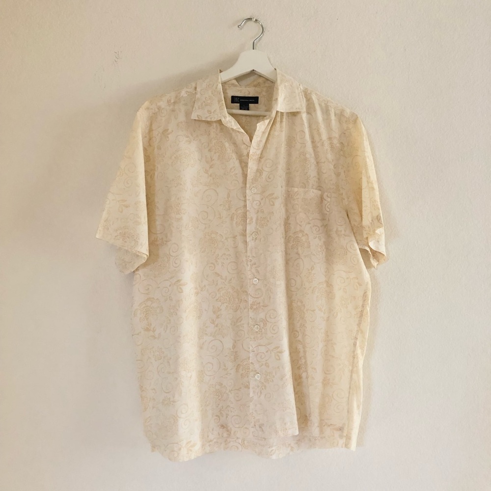 INC Men’s Short Sleeve Cotton Shirt Size L